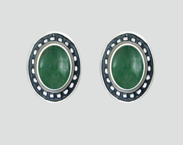 Sterling Silver Petite Jade Post Stud Earrings